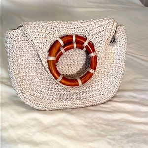 The Sak Dual Wooden Handle Handbag